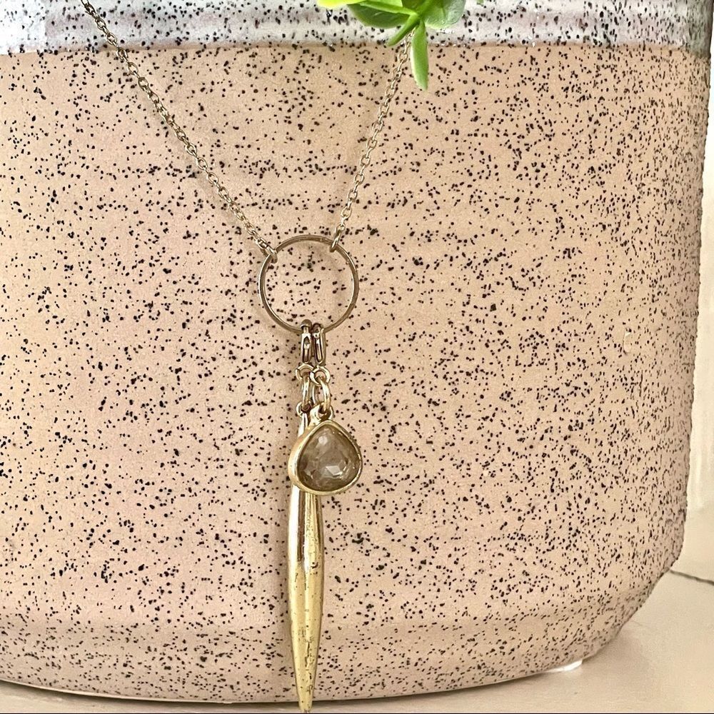 INC gold tone charm necklace - Picture 5 of 15